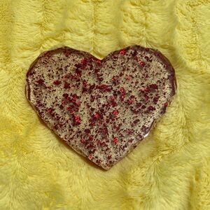 Red Flakes Heart-Shaped Coaster